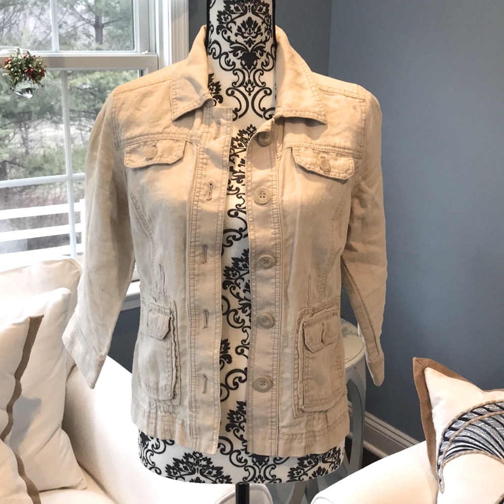 Caslon Tan linen jacket, Small/Med